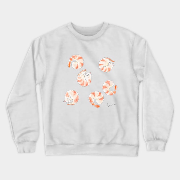 Ebi Nyanco - Shrimp Kitty - Crewneck Sweatshirt by TOCOROCOMUGI